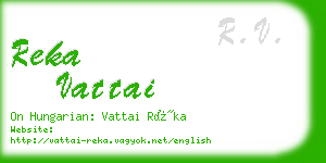 reka vattai business card